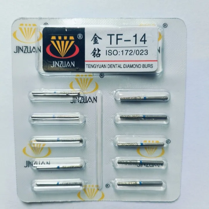 XX10 Pcs/Pack Dental Diamond Burs Drill FG 1.6mm Dental Dia-Bur for ...