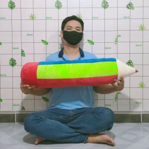 GỐI ÔM BÚT CHÌ NHIỀU MÀU GỐI ÔM DÀI CHO BÉ NGỦ GÒN MỀM AN TOÀN CHO BÉ ẢNH THẬT