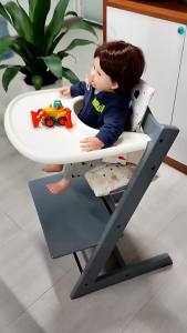ถาดรองนั่งเด็กสำหรับ Stokke Tripp Trapp Highchair ใช้เป็นจานขนมหรือถาดของเล่นชั้นเก็บการดูดซับสูญญากาศ