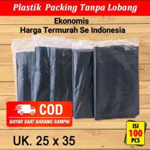 Plastik HD 25x35 tanpa lem isi 100 pcs - Kantong Plastik Packing Online shop - Plastik Packing Hitam Termurah - Plastik Packing Kemasa 25 x 35 - Plastik Hitam TERLARIS