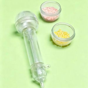 EDTUD Trong suốt Bút bi dạng nhấn Chống trượt Câu đố pixel 3D Bút định vị hạt Công cụ đặt hạt Công thái học Bút hạt tự động Đồ thủ công trang trí tự làm