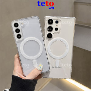 Ốp Lưng Samsung S25/ S25 Plus/ S25 Ultra/ S24/ S24 Plus/ S24 Ultra/ S24 FE/ S23/ S23 Plus/ S23 Ultra/ S23 FE/ Galaxy S22/ S22 Plus/ S22 Ultra Trong Suốt Từ Tính Sạc Không Dây Bảo Vệ Camera