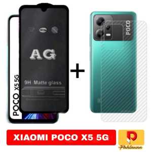 PAKET 2 INC 1 TEMPERED GLASS MATTE ANTI MINYAK FOR XIAOMI POCO X5 PRO 5G / POCO F5 / XIAOMI POCO X5 5G / POCO M5S 9H MATTE GLASS