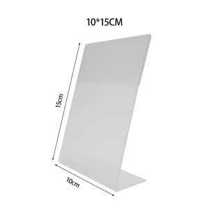 Sign Holder Akrilik A4 A5 A6/Standing Frame Akrilik / Berbentuk L Bingkai Foto Akrilik / Stand Layar Akrilik / Tempat Brosur Akrilik