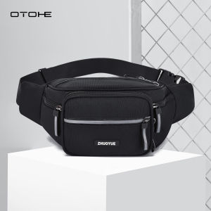 OTOHE Chest Bag Waist Bag Cross-body Chest Bag Multi-Functional Fitness Bag Small Waist Pouch Waterproof Wear-Resistant Waist Bag with Adjustable Strap for Workout Running