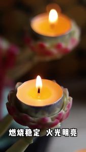 Smokeless Butter Lamp Yu Lan Festival 50/100PCS Tea Light Candle Aluminum Shell 4/8 Hours long-burning lamp Buddhist