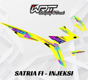 Striping Stiker Satria FI Injeksi-Satria Injeksi Rainbow