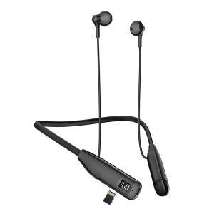 BONINE 120 Hours Playback Wireless Headphones Bass Bluetooth Headphone Stereo Sports Neck Wireless Earphone Neckband with Mic