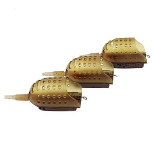 3pcs Inline Pellet Feeders Plastic Baits Feeders Coarse Fishing Method Feeders for Stable Underwater Performances