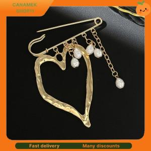 ❣️❣️❣️ Creative Beaded Heart Shaped Tassel Metal Brooches Adjusting The Pant Legs Belt Safety Pin Versatile Clothing Decor