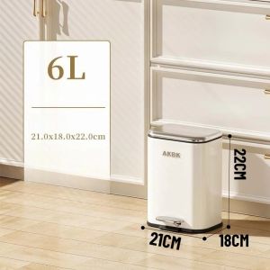 xpkQ Minimalist Luxury Pedal Trash Can Stainless Silent Close Odor Locking Double Bin Waste Bins Living Room Household Cleaning Tools 9Y3K6