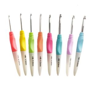 8Pcs Beginner Crochet Hook Ergonomic Crochet Hook Ergonomic Handle Crochet Hook for Crocheting Craft 2.5mm-6mm