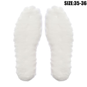 2Pairs Winter Thick Cashmere Thermal Insoles for Women Men Soft Wool Shoe Pads for Snow Boots Absorb Sweat Breathable Insoles