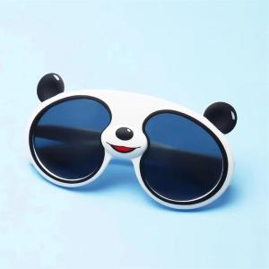 Childrens Sun Glasses Cute Cartoon Panda Sunglasses for Boys Girls Silicone Outdoor UV400 Shades Protection Eyeglasses Gifts