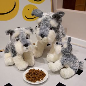 TANFU Stuffed Animal Schnauzer Dog Plush Simulation 22/30/40CM Dog Plush Toys Adults Soft Doll Stuffed Puppy Doll Boys Girls