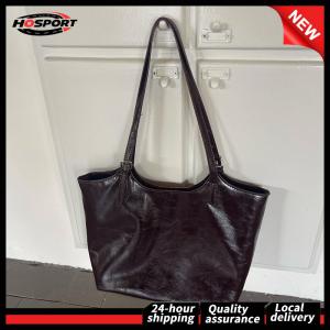 【HOSPORT】 Versatile Women Tote Bag PU Leather Large Tote for Shopping and Work with Adjustable Shoulder Strap in Dark Green