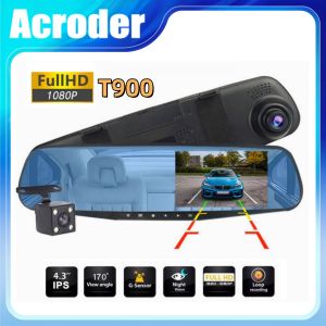 Acroder Dashcam Mobil 1080P Full HD 4.3 inch Dual Lens Front Rear 24 hours Loop Recording