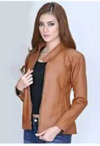 jaket kulit perempuan jaket kulit terbaru jaket kulit cewe jaket COD jaket semi kuli