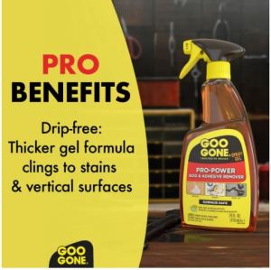 Goo Gone Pro-Power Spray Gel Pro-Power Goo & Adhesive Remover 24 fl. oz. bottle [Concentrated Professional Use]