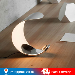 💥Dream Best🔥 Nordic Designer Luceplan Curl Moon Desk Lamp Living Room Bedside Bedroom Art Charging Atmosphere Night Light