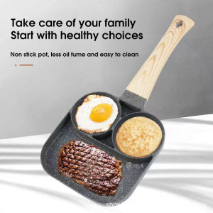 Non stick frying pan 2-hole steak frying pan 4-hole fried egg frying pan hamburger frying pan non stick frying pan breakfast egg burger pan