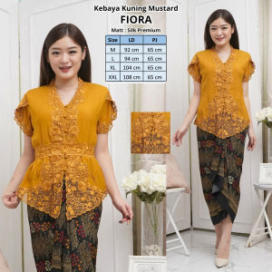 Atasan Kebaya Bordir Mewah Fiora Bahan Silk Korea Premium Motif Bunga Cantik Aneka Warna Elegan Mewah | Pakaian Wisuda Acara Pesta Kondangan Tunangan Akad Nikah Modern Kekinian
