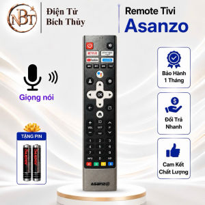 Remote điều khiển tivi ASANZO Mã 12 Giọng nói - Tặng kèm pin - T&U Remote