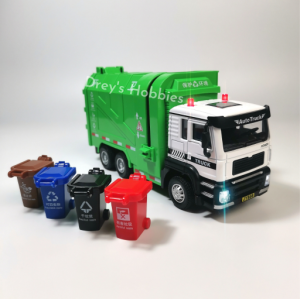 dreys 1:50 Garbage Diecast Toy Truck Model with Box