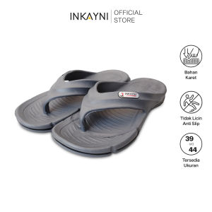 INKAYNI Classic Sandal Jepit Pria Size 39-44 sandal pria terbaru Flip Flop Bahan Karet Anti Slip Ringan Casual EVA Karet Tahan Lama Empuk Anti Slip Nyaman Dipakai Tahan Lama Nyaman Lentur