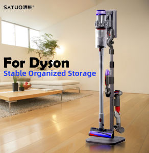 Height Adjustable Cordless Vacuum Stand Holder forDysonStable Vacuum Cleaner Storage Bracket Easy Installation without Tools Freely Movable Vacuum Parts Holder for V7 V8 V10 V11 V12 V15