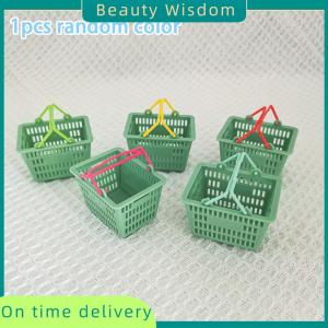 Beauty Wisdom 1 12 Dollhouse Shopping Basket Storage Baskets Dollhouse Mini Supermarket Decoration Dolls House Accessories Kid Toys
