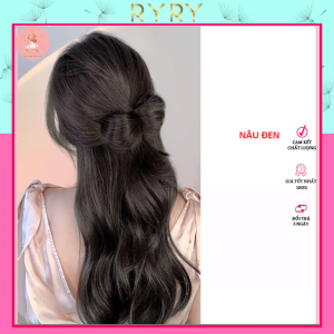 Kẹp tóc giả có nơ phong cách tiểu thư phụ kiện tóc giả phong cách Hàn Quốc