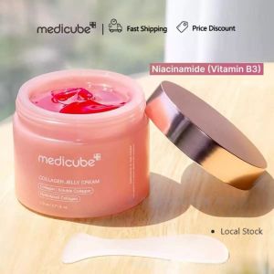 Medicube Collagen Jelly Cream 110ml Niacinamide Vitamin B3 Soluble Collagen Plump Dewy Skin Anti-Aging Hydrating Gel Cream For All Skin Types K-Beauty