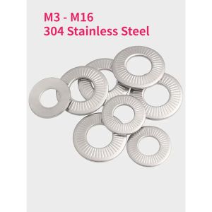 M3 M4 M5 M6 M8 M10 M12 M14 M16 304 Stainless Steel Disc Spring Serrated Lock Washer Conical Knurled Elastic Gasket