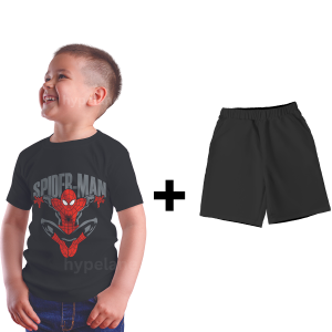 Baju Kaos Setelan Distro Karakter Spiderman Anak Laki Laki Import 1 - 10 Tahun Keren Kekinian