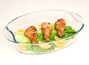 Casserole 1.8L/2.5L/3.3L Oval Microwaveable Tempered Glass
