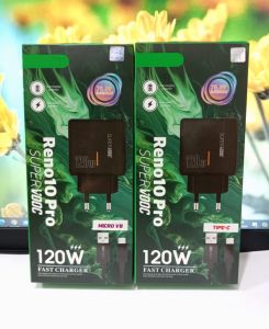Charger OPP RENO 10 PRO Super VOOC 120W Full Black Support Fast Charging