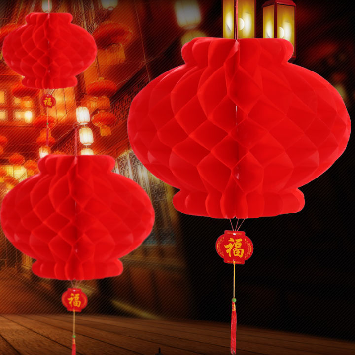 Toy Car Storage Red Chinese Paper Lanterns - 12 Inch Hanging Decor With Tassels For Spring Festival (Set Of 2) Hotwheels Storage