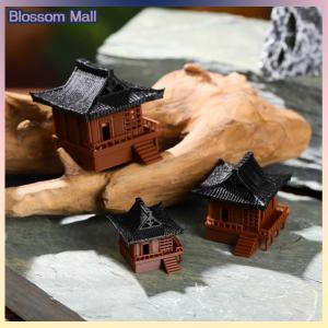 [Blossom] Pavilion Decorations Pagoda Statue Outdoor Fish Tank Adornment Zen Garden Aquarium Ornament Bonsai Landscaping