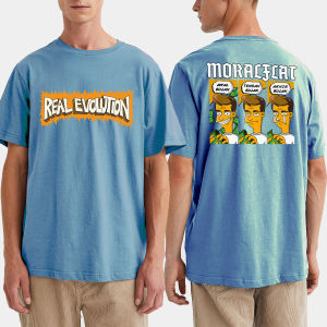 Kaos-Tshirt Moralflat-Real Evolution-Simson-Steel Blue-24s