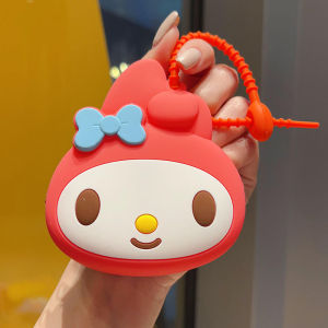Sanrio Mini Silicone Bag Kuromi Melody Cinnamoroll Pendant Coin Holder Cartoon Purses Earphone Storage Bag