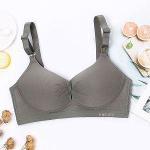Nursing bra Double button Push up Woman Underwear Cotton Maternity Breastfeeding bra 2095