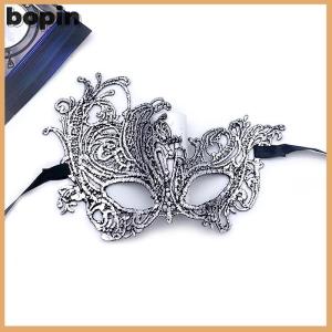 Bopin หน้ากากครึ่งหน้าฮาโลวีนชุดเดรสผู้หญิงหรูหรางานปาร์ตี้คริสต์มาสตกแต่งคอสเพลย์หน้ากากไนท์คลับ