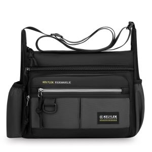 ETALIA Túi bên Túi đeo vai nam Vải Oxford Dung lượng lớn Túi đeo chéo nam Thời trang Nhẹ Túi xách công sở Túi du lịch cốc nước