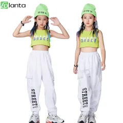 Girls Hip Hop Clothing Street Wear Korean Black Crop Top Orange