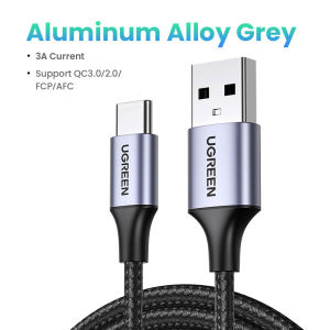 Ugreen 3A loại USB C Cáp cho iPhone 17 16 Xiaomi Samsung Dây sạc nhanh USB-C sạc dây dữ liệu cho iPad POCO USB C