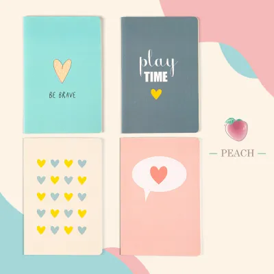 A5/B5 Korea Cute Lined Notebook- Heart Series