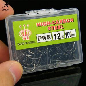 DP👓🧤🎾 100pcs Boxed Iseini Hooks Barbed High Carbon Steel Table Fishing Carp Carp Grass Carp