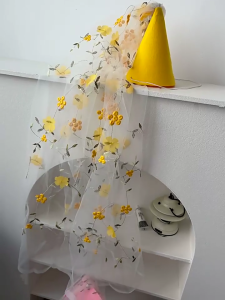 Birthday Party Hat with Long Veil Hair Accessory For Children Women Girl Birthday Party Wedding Baby Showers Supplies