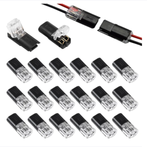 10/20pcs 2 Pin 2 Way Universal Compact Wire Terminals No Wire-Stripping Required Toolless Spring Wire Connectors Quick Splice
